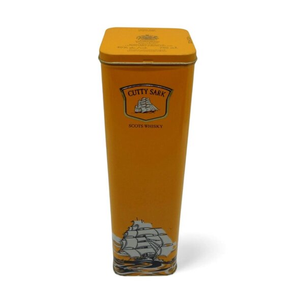 CUTTY SARK Scots Orange Box Whisky Tin 750ml Scotland Vintage 12" - Picture 3 of 11